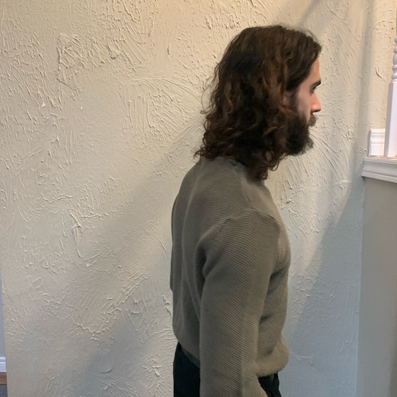 Muted Green Lightweight Sweater - Picture 2 of 2